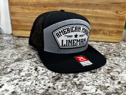 Heather Grey/Black "American Made" Snapback