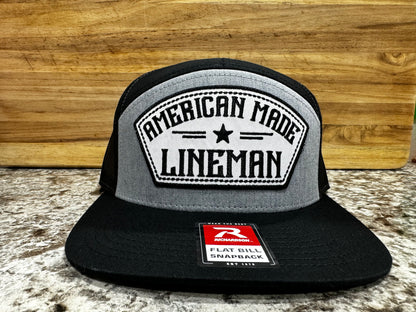 Heather Grey/Black "American Made" Snapback